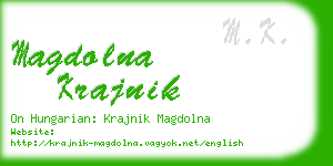 magdolna krajnik business card